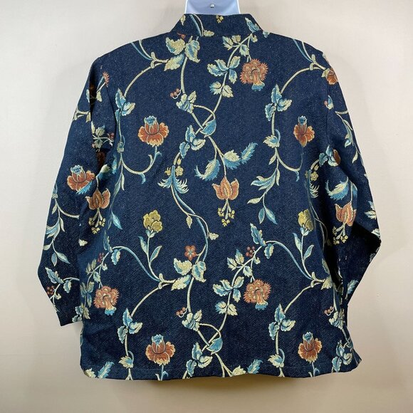 Coldwater Creek Womens Tapestry Brocade Floral Jacket Size 3X Button Blazer - Picture 2 of 15